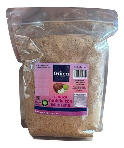 Linaza Molida Con Manzana 1 Kg