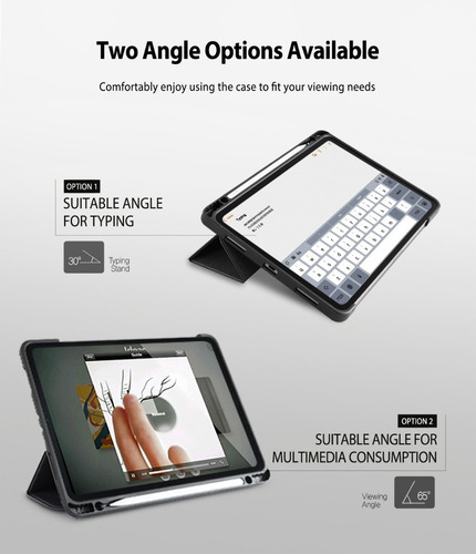 Imagen 5 de 9 de Funda Para iPad Pro 11 2018 Ringke Smart Case Cover On/off