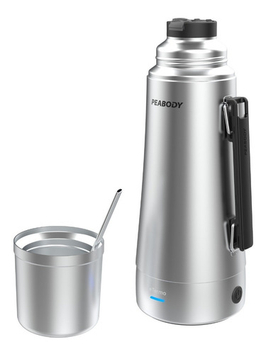 Imagen 3 de 8 de Termo Electrico Peabody Acero Inox 700 W Mate/bombilla Cta