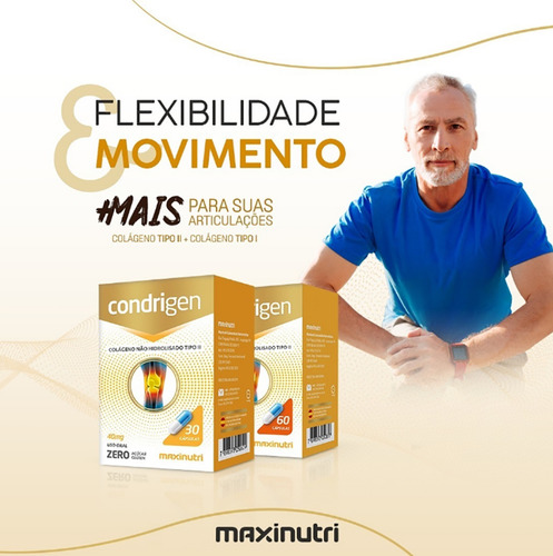 Kit 03 Condrigen Colágeno Não Hidrolisado Tipo 2 60 Cápsulas