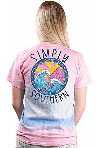 Simply Southern Save Sea Turtle - Camiseta De Manga Corta Co