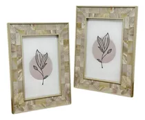 Comprar Kit 2 Porta Retratos 10x15 Madrepérola E Vidro Decor 