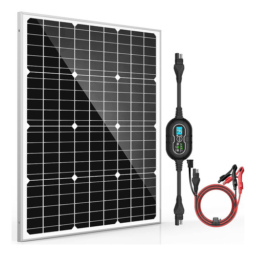 Kit De Panel Solar De 50 W Y 12 V Para Mantenedor De Batería