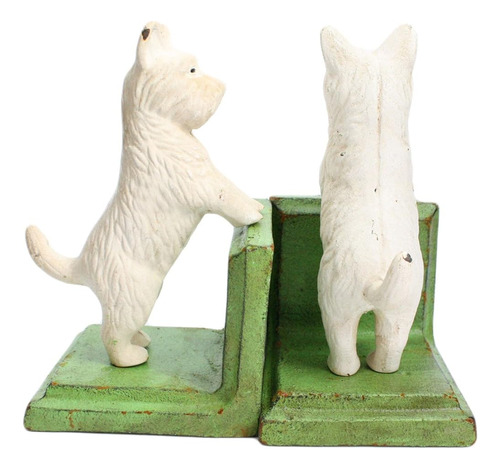 Homart Set De 2 Sujetalibros Westie De Pie De Hierro Fundido