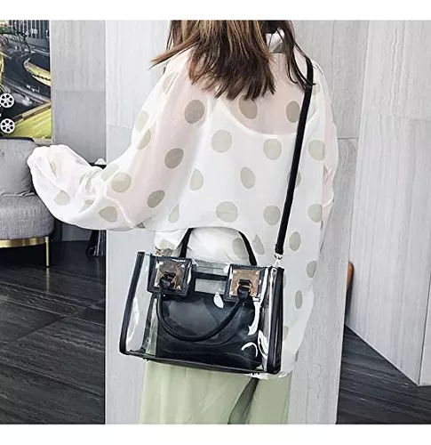 Bolsos transparentes para mujer, 2 unidades