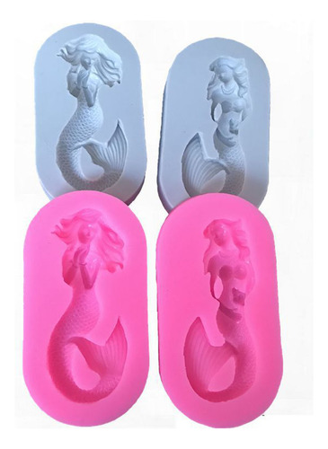 (c)for Creative Mermaid Shape Fondant Cake Silicone Mold Pas