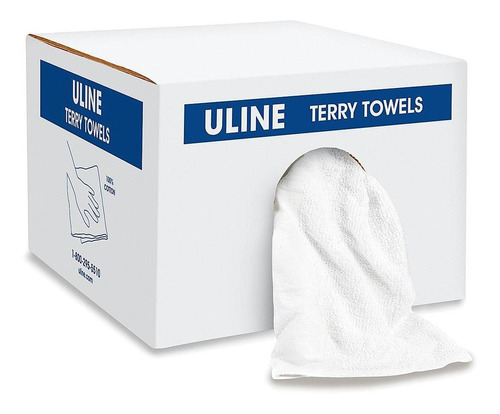 Toallas Blancas De Tela Terry - Caja 11kg - Uline - 80/paq