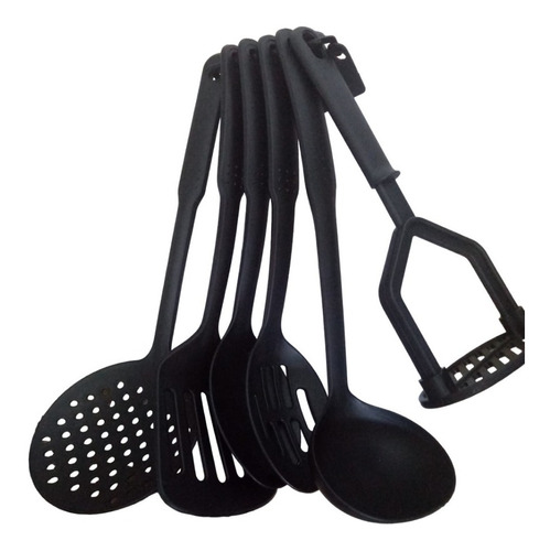 Set 6 Piezas Utensilios Cocina Plástico P/ Teflón Delsur