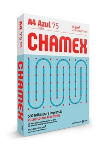 Resmas Chamex A4 75 Gr Color Celeste