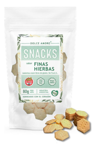Snack Sabor Finas Hierbas Sin Tacc Doypack X 80gr Caja X 24u