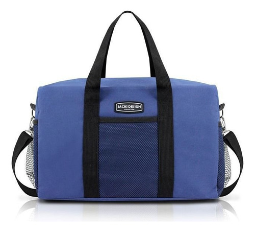 Bolsa De Mão Para Viagem Trabalho Academia Masculina Cor Azul