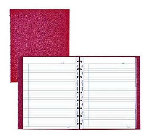 Cuaderno Miraclebind Rojo Lizard, Tapa Dura, 150 Páginas