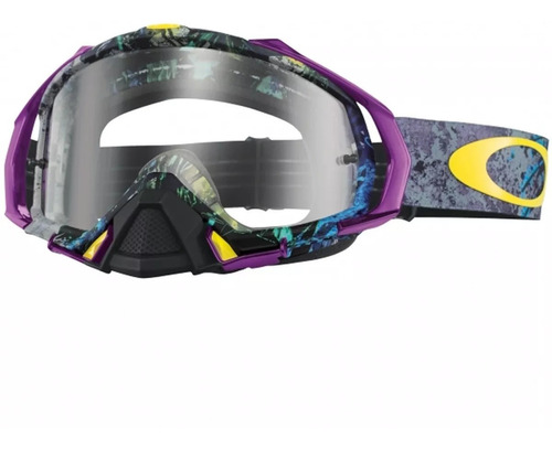 Goggles Oakley Mayhem Pro Skull Pipe Blue Yellow - Clear 