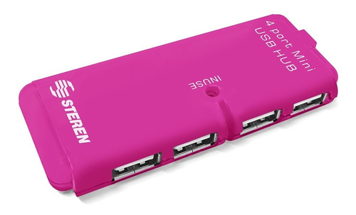 Hub Usb 2.0 De 4 Puertos Color Rosa | Usb-510rs