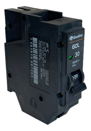 Breaker Enchufable Empotrar Gql Exceline 1x15 1x20 1x30