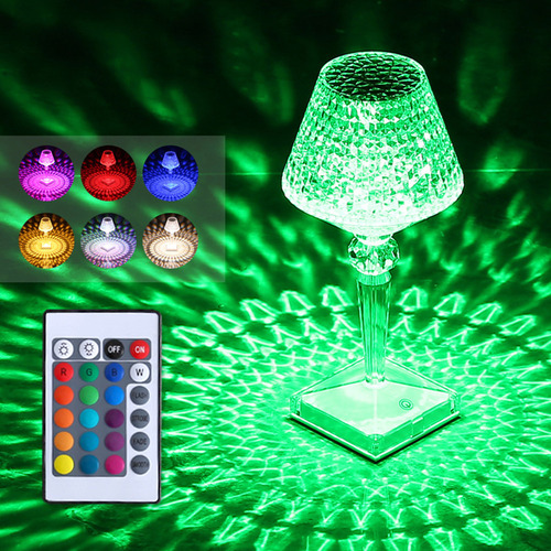 Luminária De Mesa Recarregável Diamond Touching Para Quarto