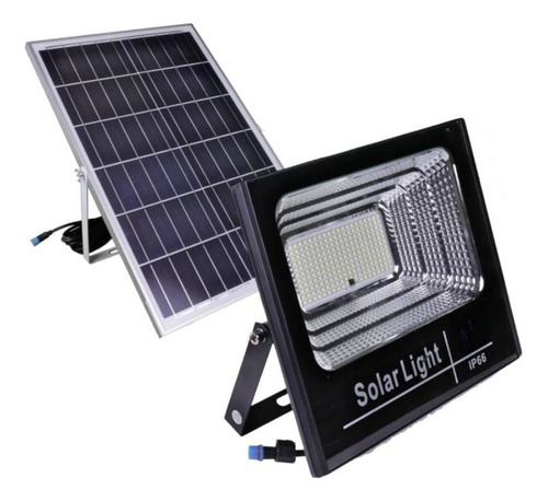 Reflector Solar Led 300watts Con Panel Solar Exteriores