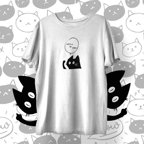 Camiseta Gato Vete A La Miaw