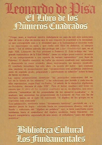 Libro De Matemáticas : Números Cuadrados ( Usado ) Fibonacci