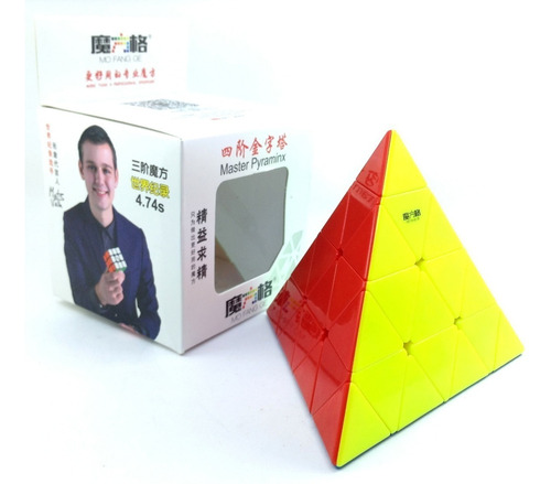 Qiyi Master Pyraminx 4x4x4 Colorido Piramide Mágica Puzzle