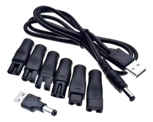 Conector Convertidor De Carga Adaptador 7 Piezas Y Cable Usb