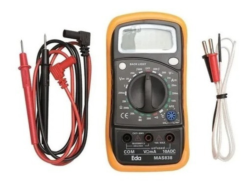 Multímetro Digital Com Sensor De Temperatura E Bateria