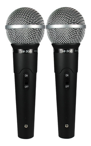 Kit 2 Microfone Com Fio Ls50 + Cabo P10 Xlr