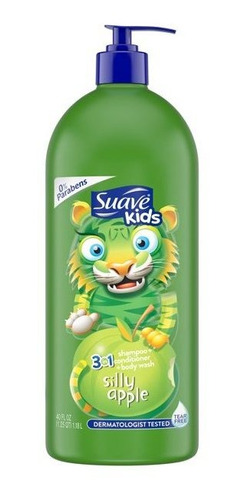 Suave Kids Shampoo Para Niños 3 En 1 Manzana , 1litro