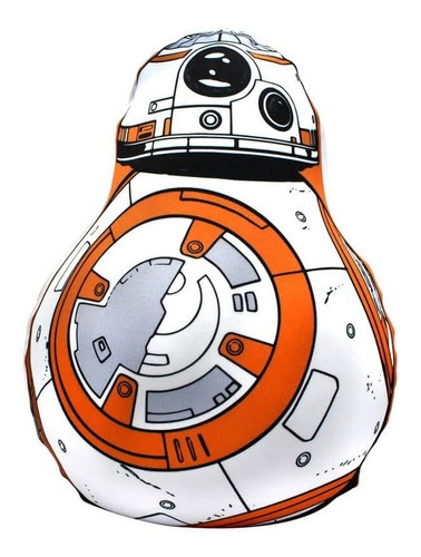 Almofada Formato Bb-8 Star Wars  Decorativa E Fofinha Disney