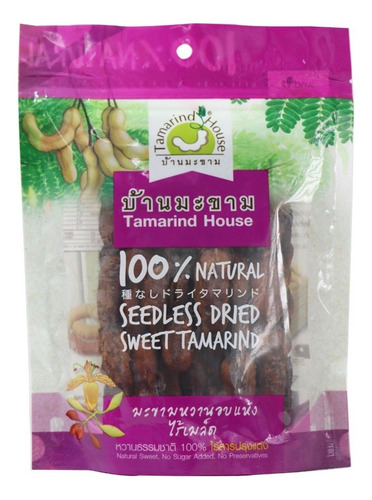 Tamarindo Dulce Seco Sin Semillas Snack Natural Real Herbal