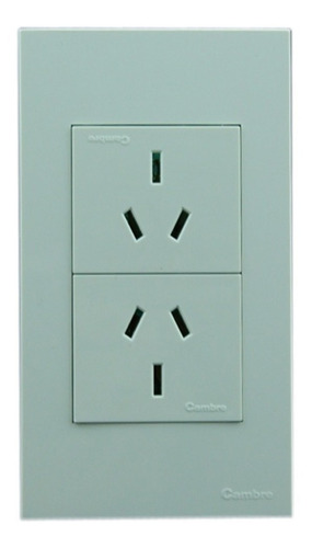 Imagen 1 de 5 de Llave Luz Armada Completa Dos 2 Tomas Siglo Xxi 21 Cambre