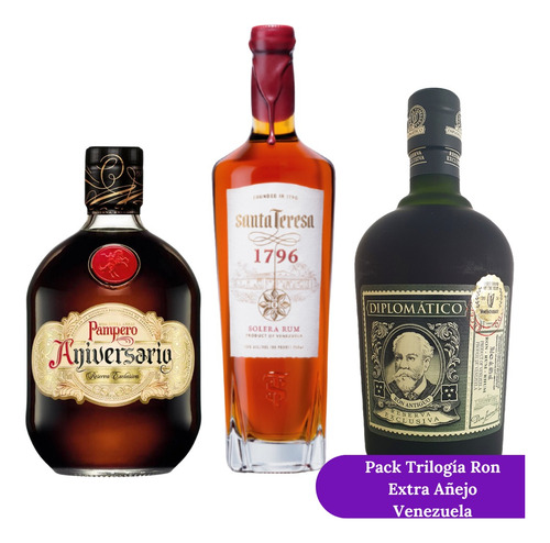 Pack Trilogía Ron Extra Añejo Venezolano - 750ml