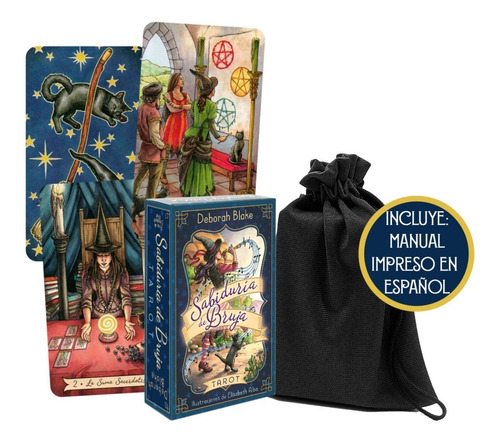 Tarot Sabiduría De Brujas + Rider Waite Kit Español Flor Neg