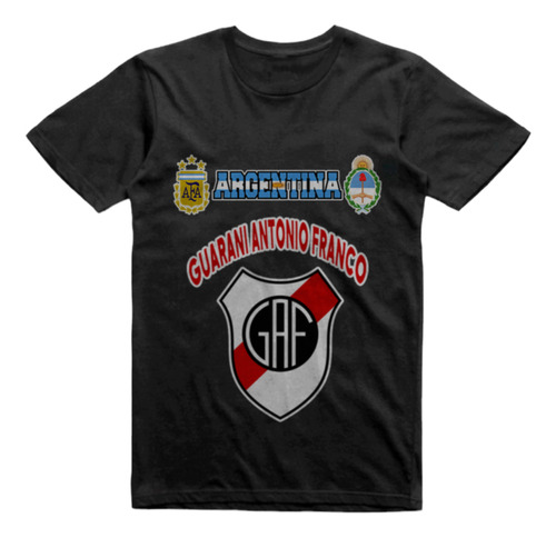 Remera Infantil Negra Guarani Antonio Franco Posadas