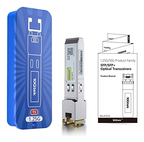 Pack 1.25g Sfp-t Copper Rj45 Compatible Con Hpp Aruba
