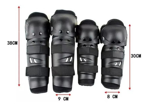 Imagen 5 de 6 de Kit Rodilleras Coderas Moto Protección Bici Deportes
