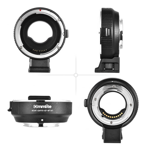 Imagem 2 de 7 de Adaptador Commlite Lente Ef/ef-s Para Câmera M4/3 Com Af