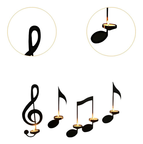 Conjunto De Porta-velas De Parede Com 4 Peças, Decoração
