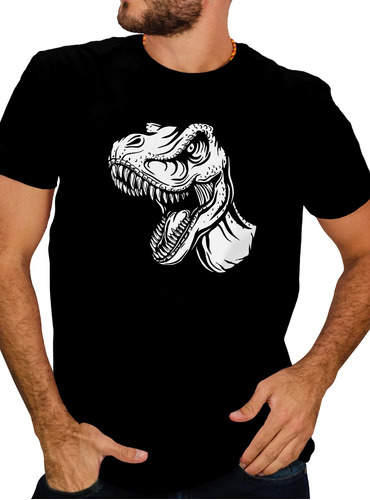 Polera Dinosaurio Efecto Fosforescente Hombre - Mujer D3