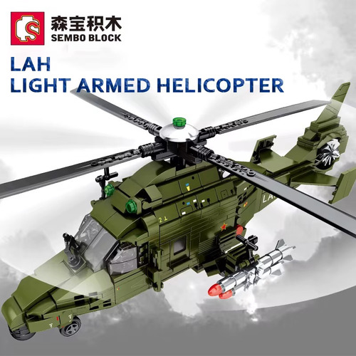 Armable Con Bloques- Helicóptero Se Transforma En Robot 596 Militares