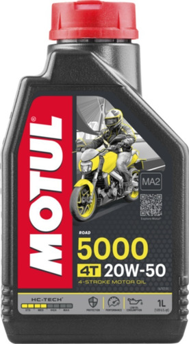 Aceite Moto 4t 5000 20w50 Semi sintético Motul 1l