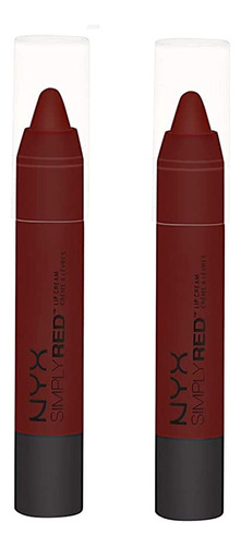 Nyx Simply Red Lip Cream, Leading Lady Sr06, 2 Unidades
