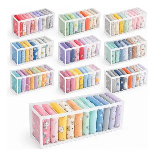 Kit 10 Colmeia Organizadora De Gaveta 10x15x35cm Para Calcinha Meias Cuecas Bebê Branco ​- Organizamais