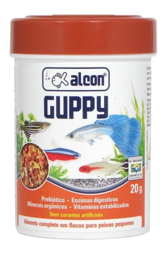 Ração Alcon Guppy Flocos 20g