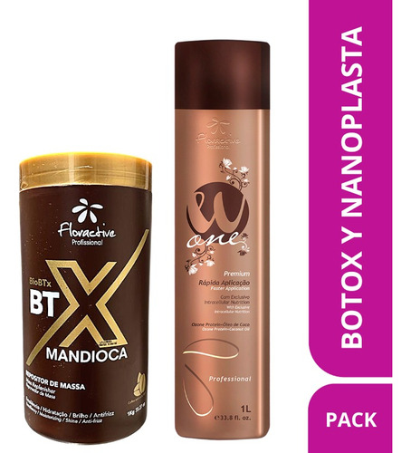 Kit Alisado Y Botox De Floractive Mandioca Y Nanoplastia