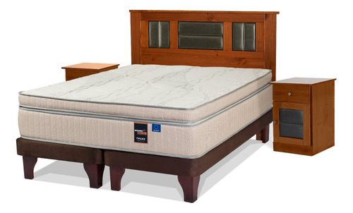 Cama Europea Maximo Cobre Flex King + Muebles Lorraine