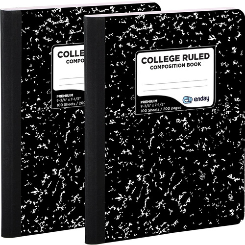 Cuadernos, Enday, C/ 100 Hojas A Rayas, Negro, Pack De 2