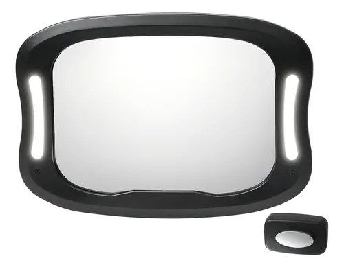 Espejo Rectangular Para Auto Luz Y Control Calidad Bebesit