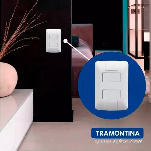 Conjunto 2 Interruptores Simples - Tramontina Aria Cor Branco