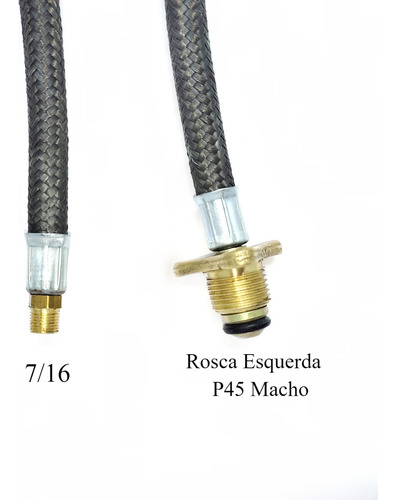 Kit Mangueiras 1,00m P/ Botijão P45+válvula Retenção 3/4